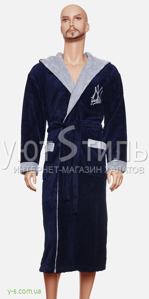 Бамбуковий чоловічий халат з капюшоном BE0409