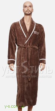 Мужской бамбуковый халат коричневого цвета BE1006