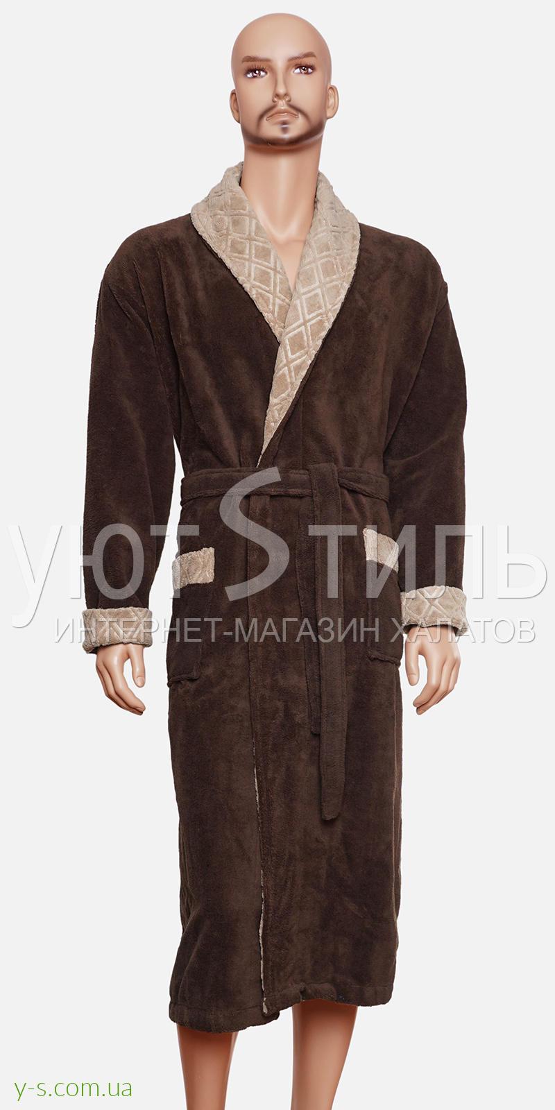 Чоловічий бамбуковий халат без капюшона BE7026