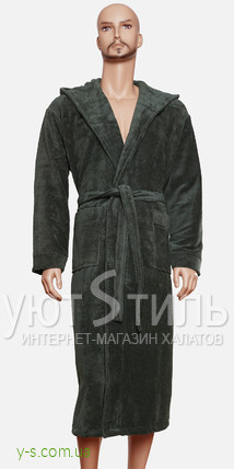 Зелений бамбуковий халат для чоловіка BE8002
