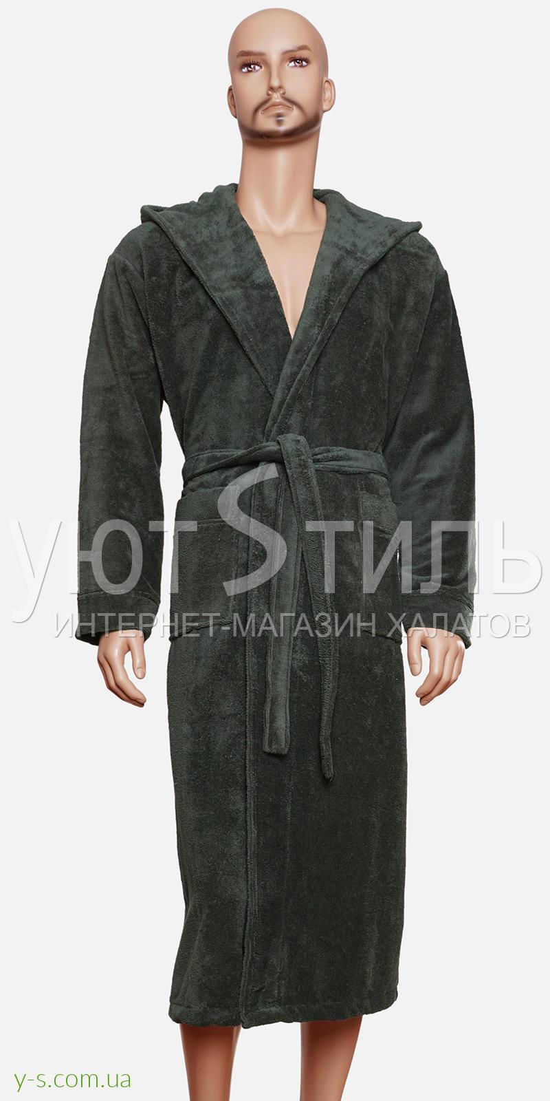Зелений бамбуковий халат для чоловіка BE8002