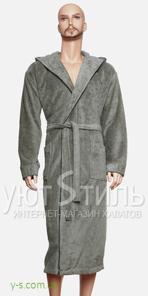 Оливковий бамбуковий халат для чоловіка BE9018
