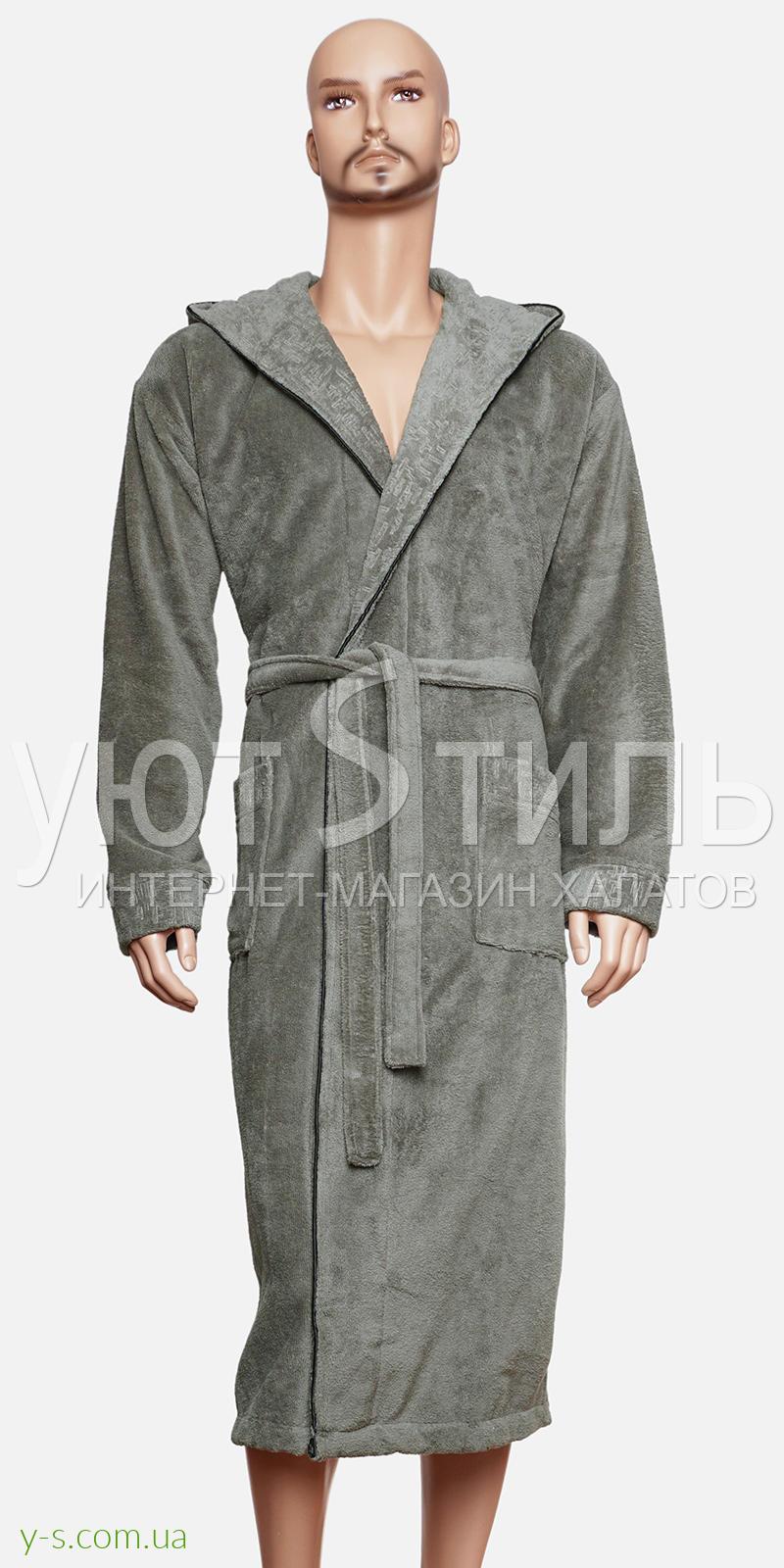 Оливковий бамбуковий халат для чоловіка BE9018