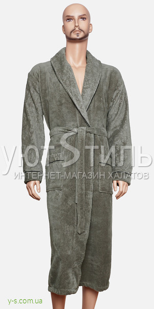 Оливковий бамбуковий халат для чоловіка BE9019