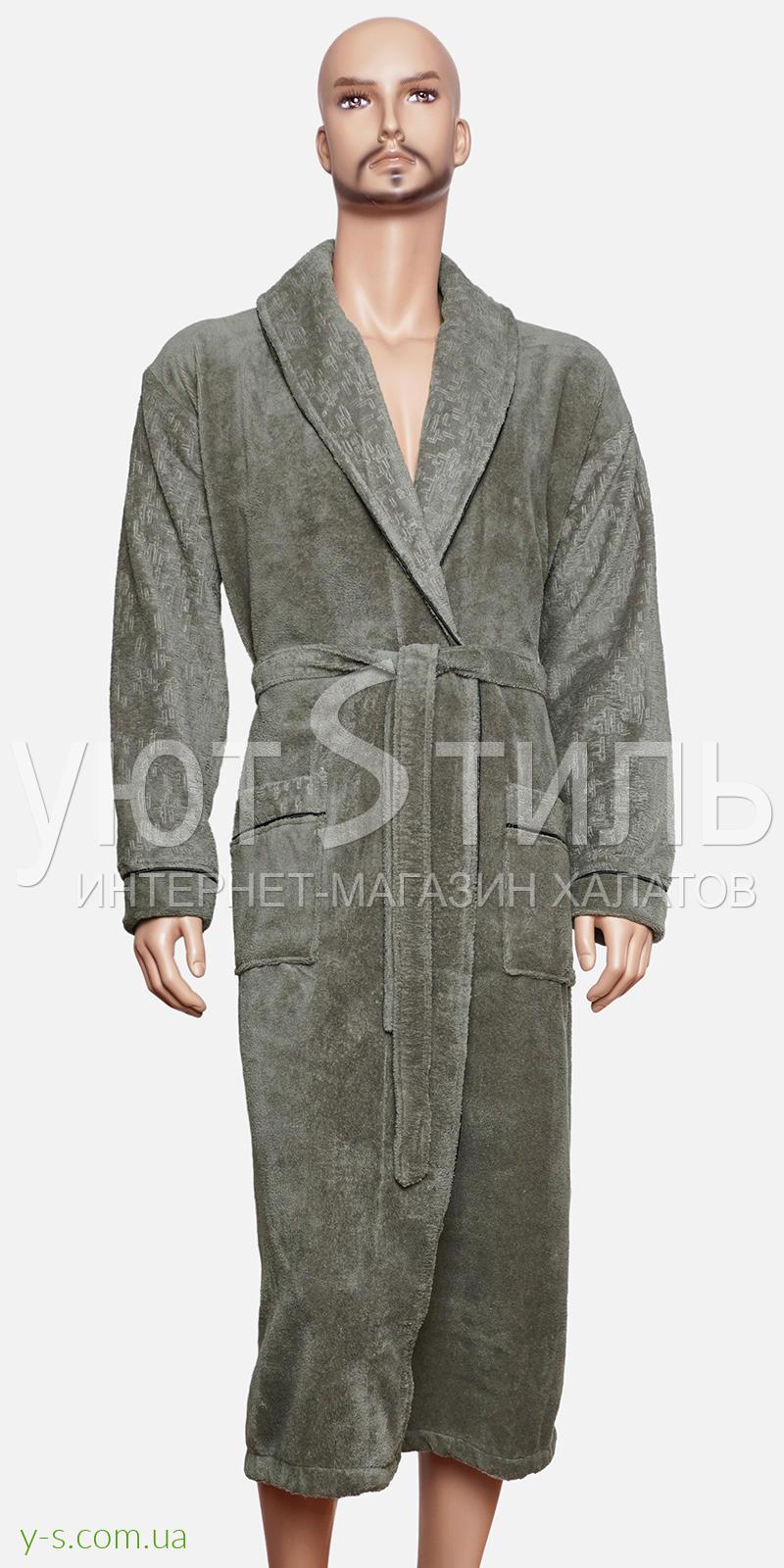 Оливковий бамбуковий халат для чоловіка BE9019