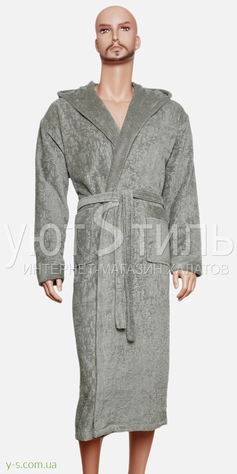 Оливковий бамбуковий халат для чоловіка BE9021