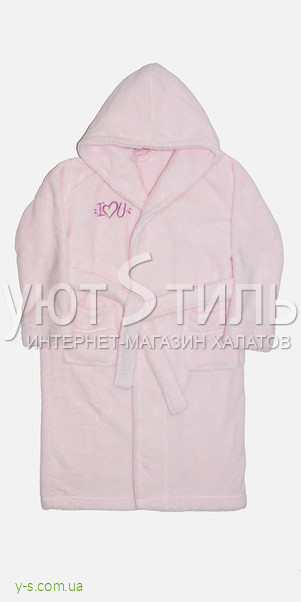 Розовый детский халат для девочки BU3302