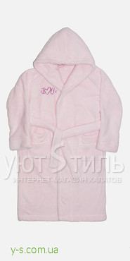 Розовый детский халат для девочки BU3302
