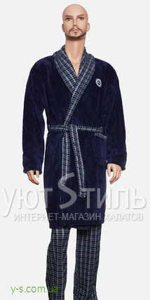 Мужской халат с флисовыми штанами CN5071