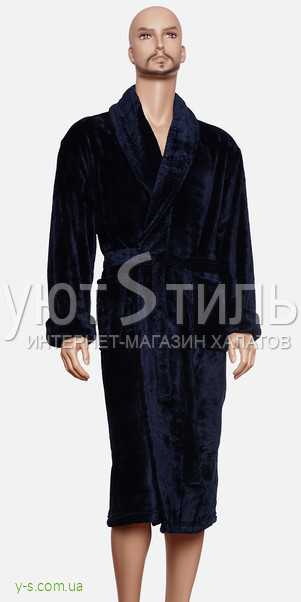 Мужской халат CN6335 темно-синий цвет