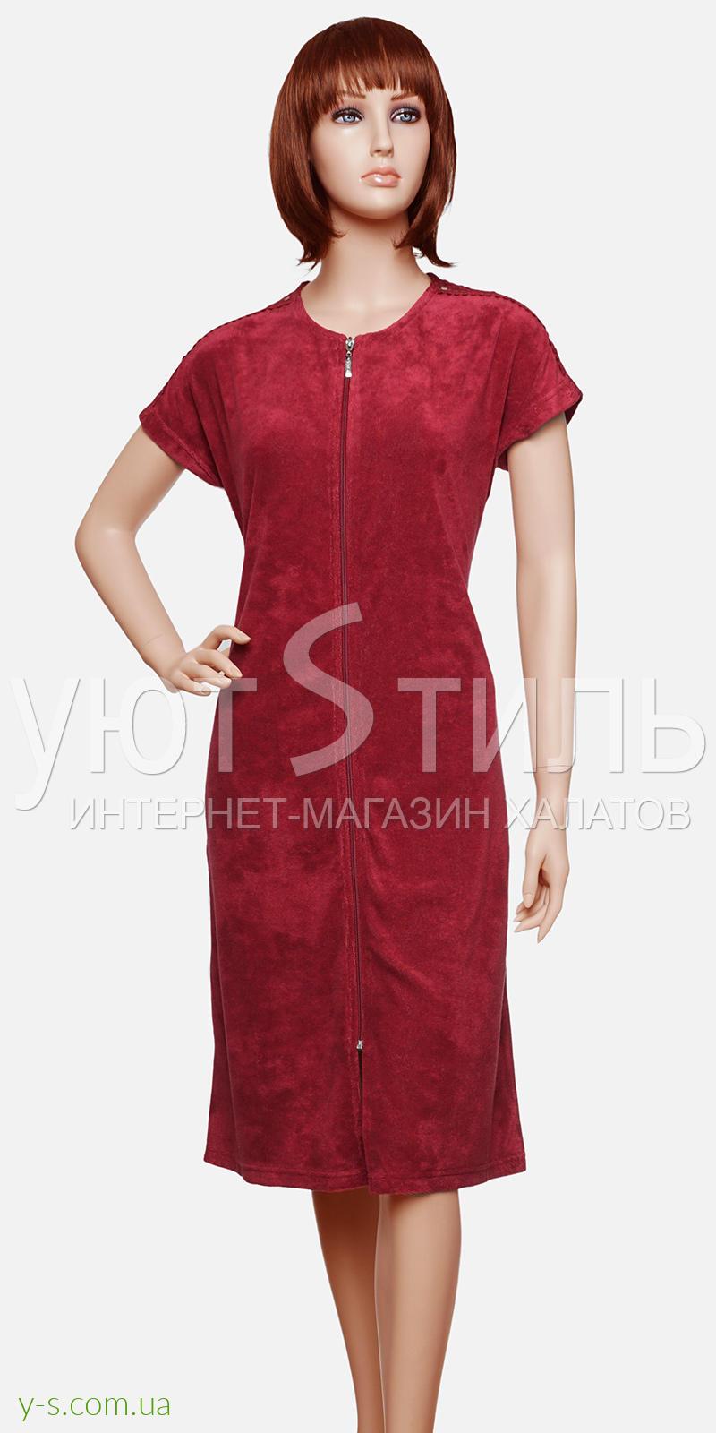 Женский легкий халат EA9224 красный цвет
