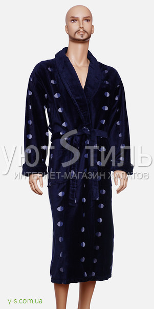 Темно-синій мужской халат EU1337