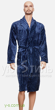 Мужской халат GZ3291 синего цвета без капюшона