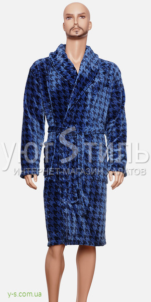 Мужской халат GZ3294 синего цвета без капюшона