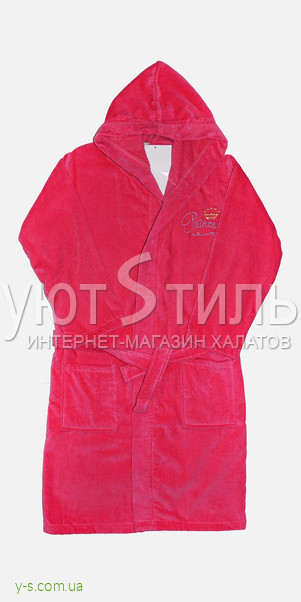 Подростковый махровый халат NA1717 с вышивкой для девочек