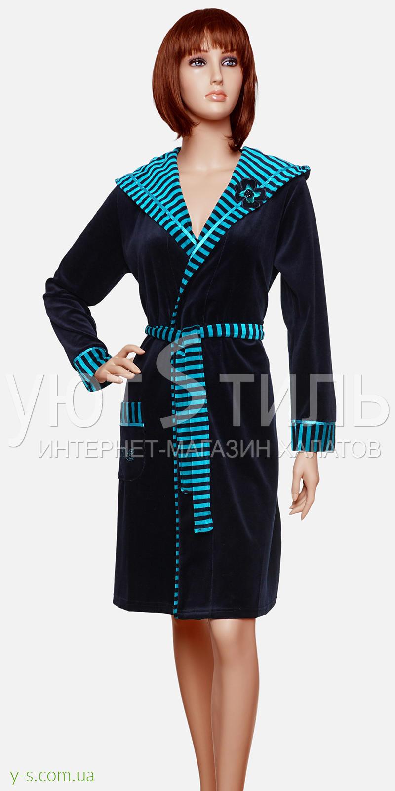 Жіночий велюровий халат RL1630
