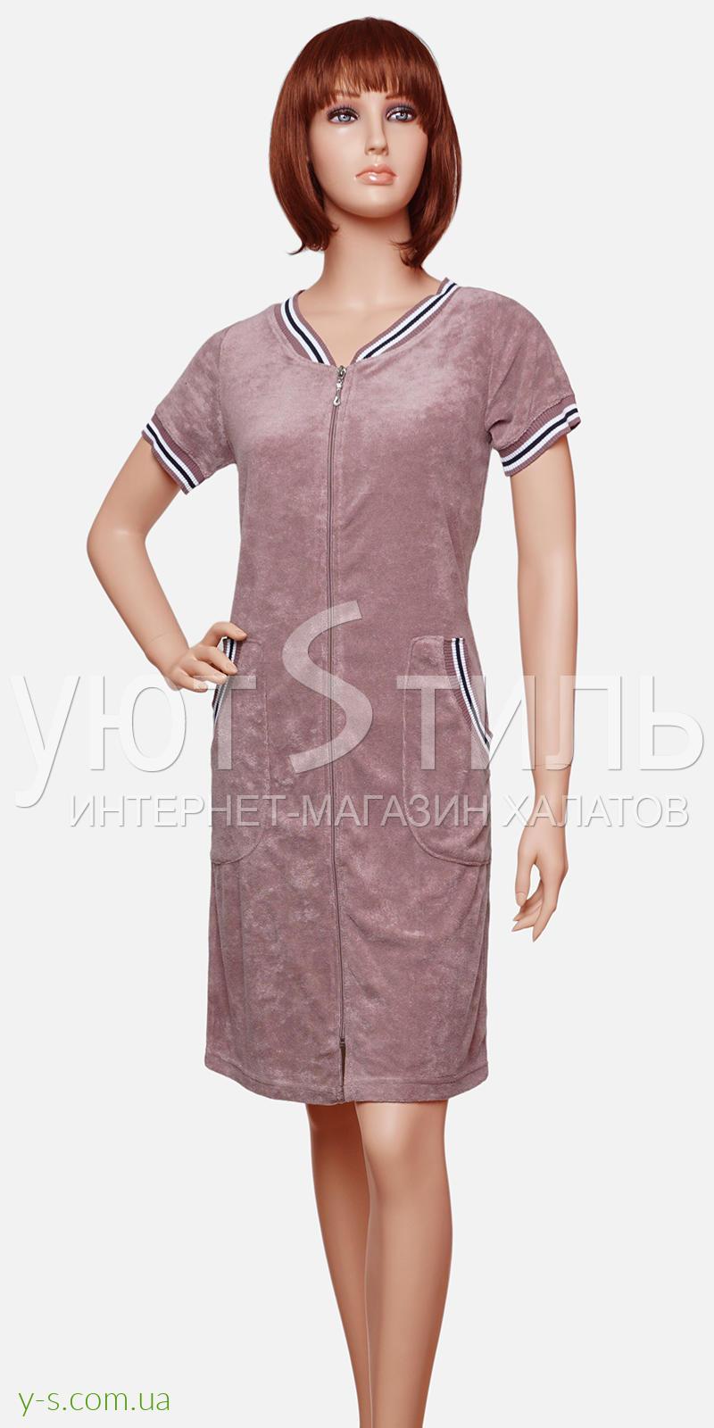 Женский домашний халат с коротким рукавом RL3479