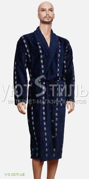 Мужской махровый халат RS1740 с вышивкой 