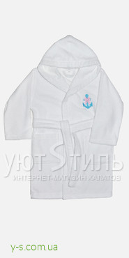Белый махровый детский халат VA12100